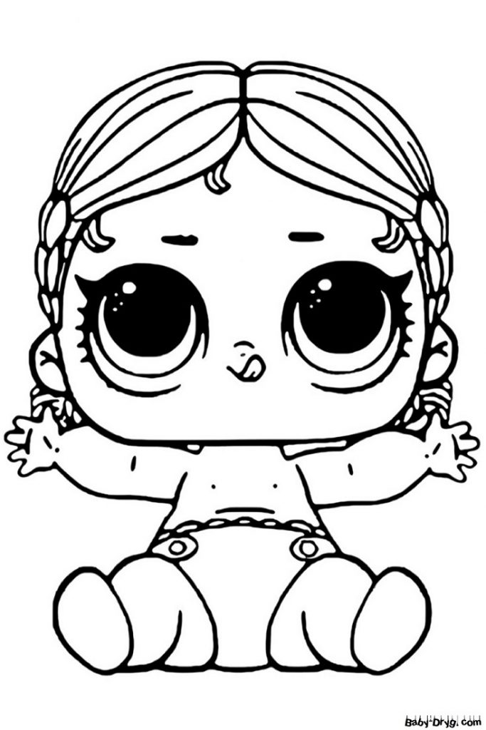 Coloring page Wakai-Babai Little Sister | Coloring LOL dolls