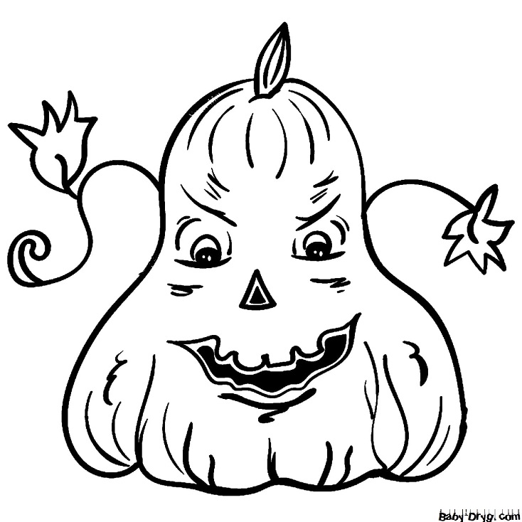 Coloring | Picture Pumpkin 17 for Halloween