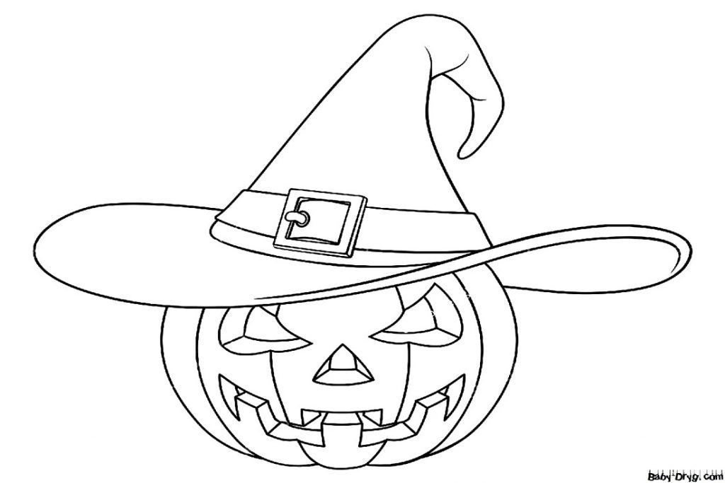 Coloring | Picture Pumpkin 18 for Halloween