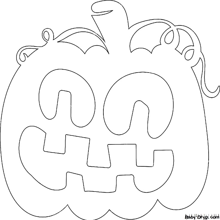 Coloring | Picture Pumpkin 20 for Halloween