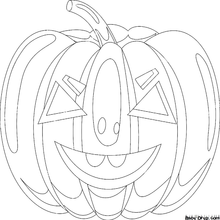 Coloring | Picture Pumpkin 22 for Halloween