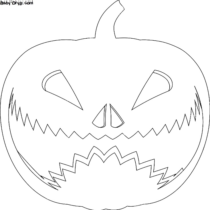 Coloring | Picture Pumpkin 28 for Halloween