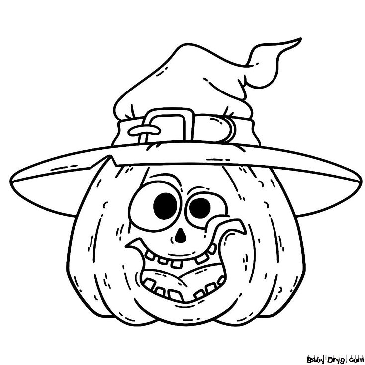 Coloring | Picture Pumpkin 29 for Halloween