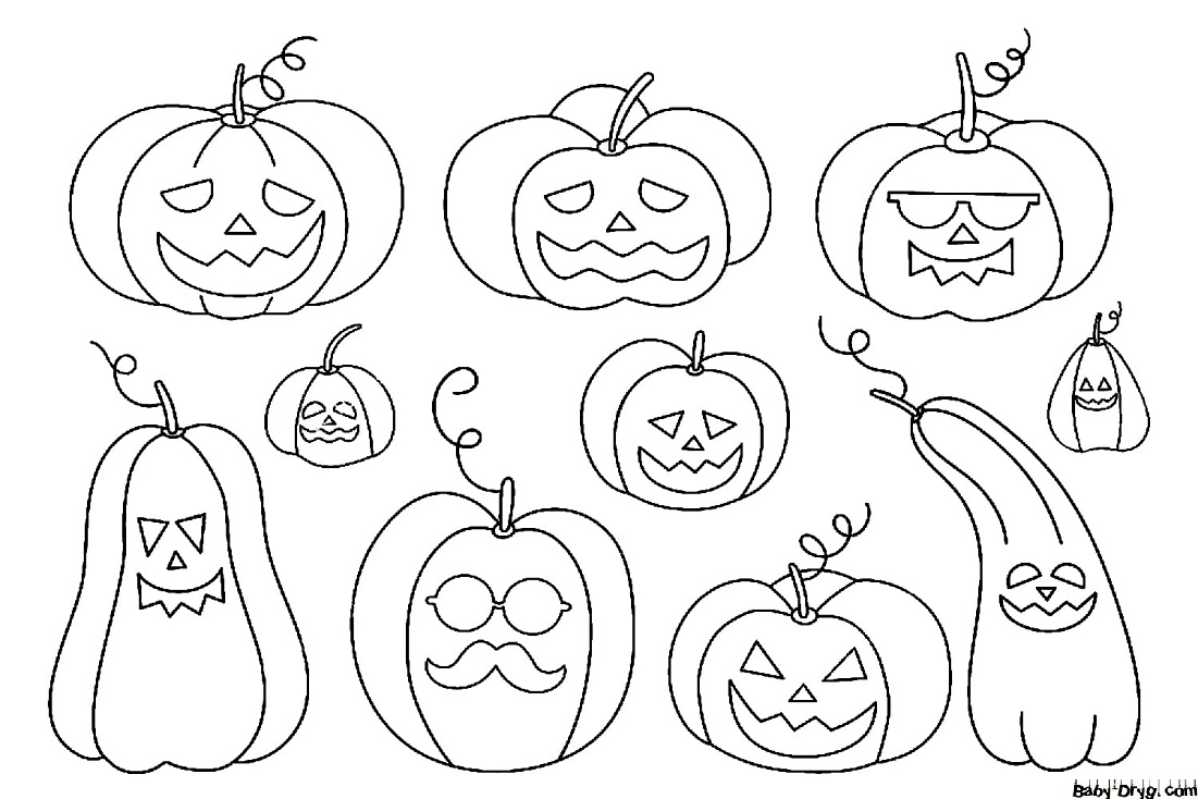 Coloring | Picture Pumpkin 30 for Halloween