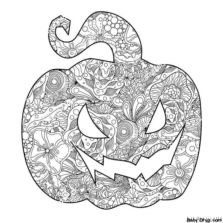 Coloring | Picture Pumpkin 31 for Halloween