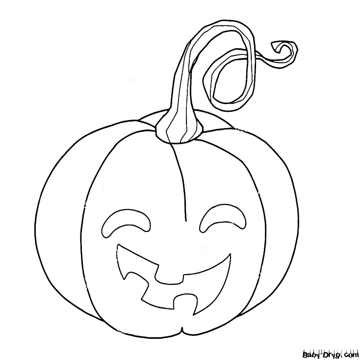 Coloring | Picture Pumpkin 34 for Halloween