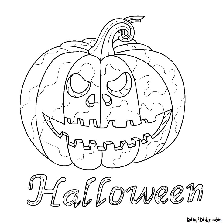 Coloring | Picture Pumpkin 35 for Halloween