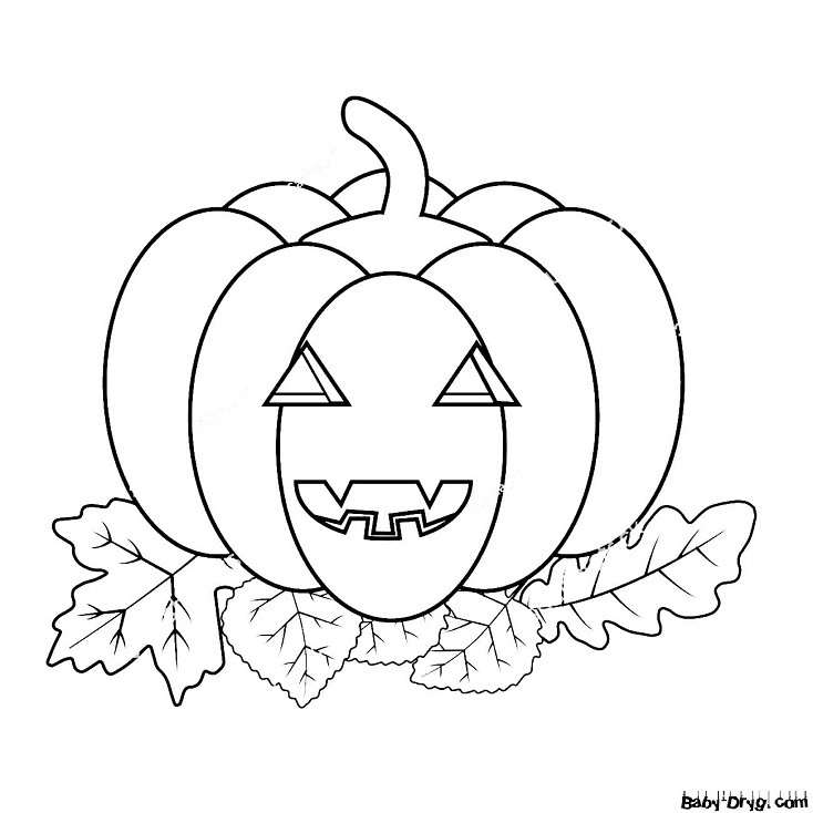 Coloring | Picture Pumpkin 38 for Halloween