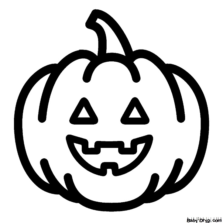 Coloring | Picture Pumpkin 4 for Halloween