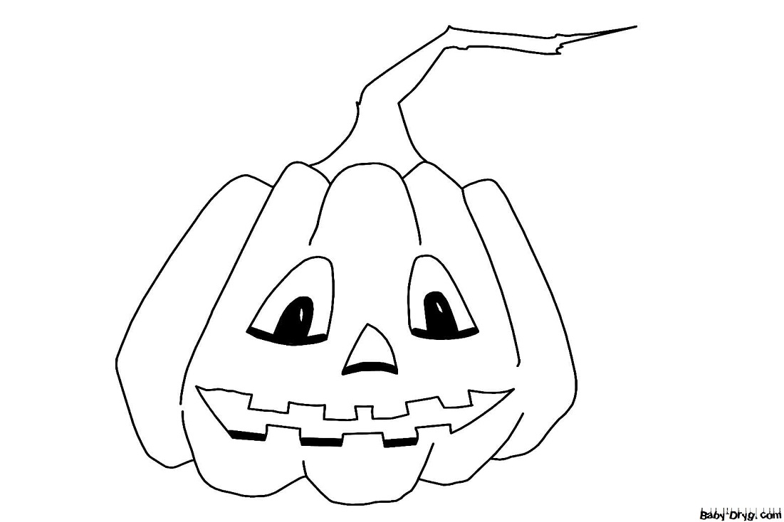 Coloring | Picture Pumpkin 7 for Halloween
