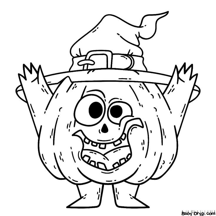 Coloring | Picture Pumpkin 8 for Halloween