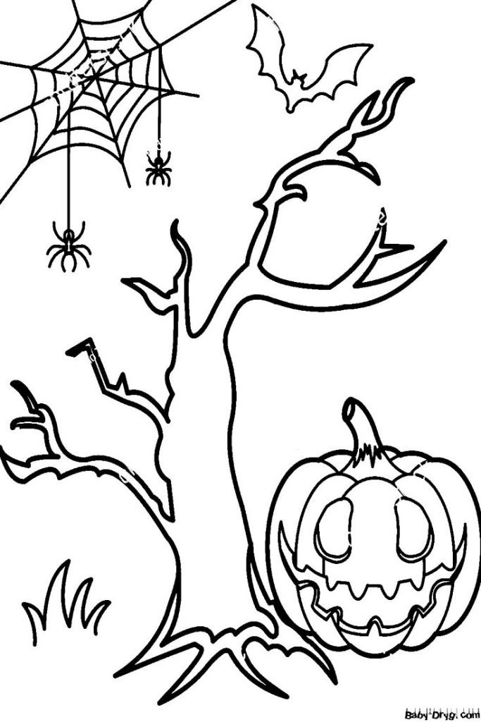 Coloring | Picture Pumpkin 9 for Halloween