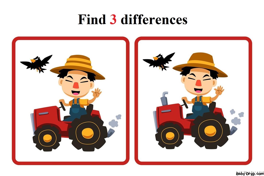 Find three differences in the two pictures | Find 3 differences