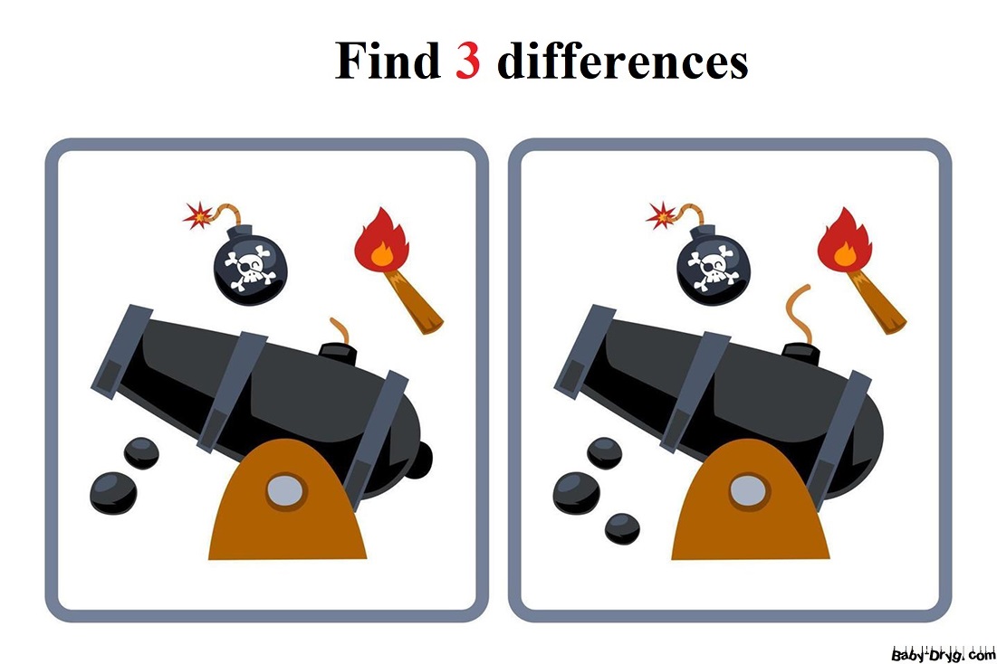 Gun | Find 3 differences for free