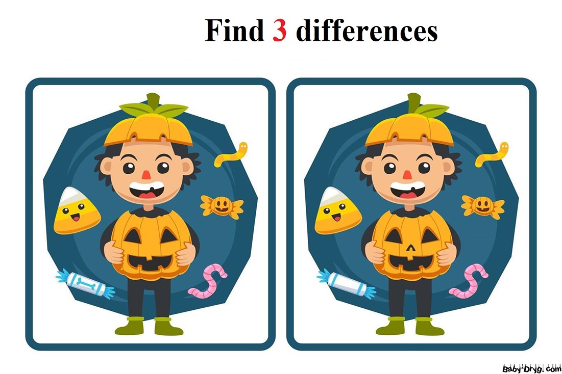 Halloween | Find 3 differences for free