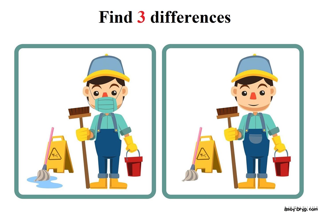 Janitor | Find 3 differences for free