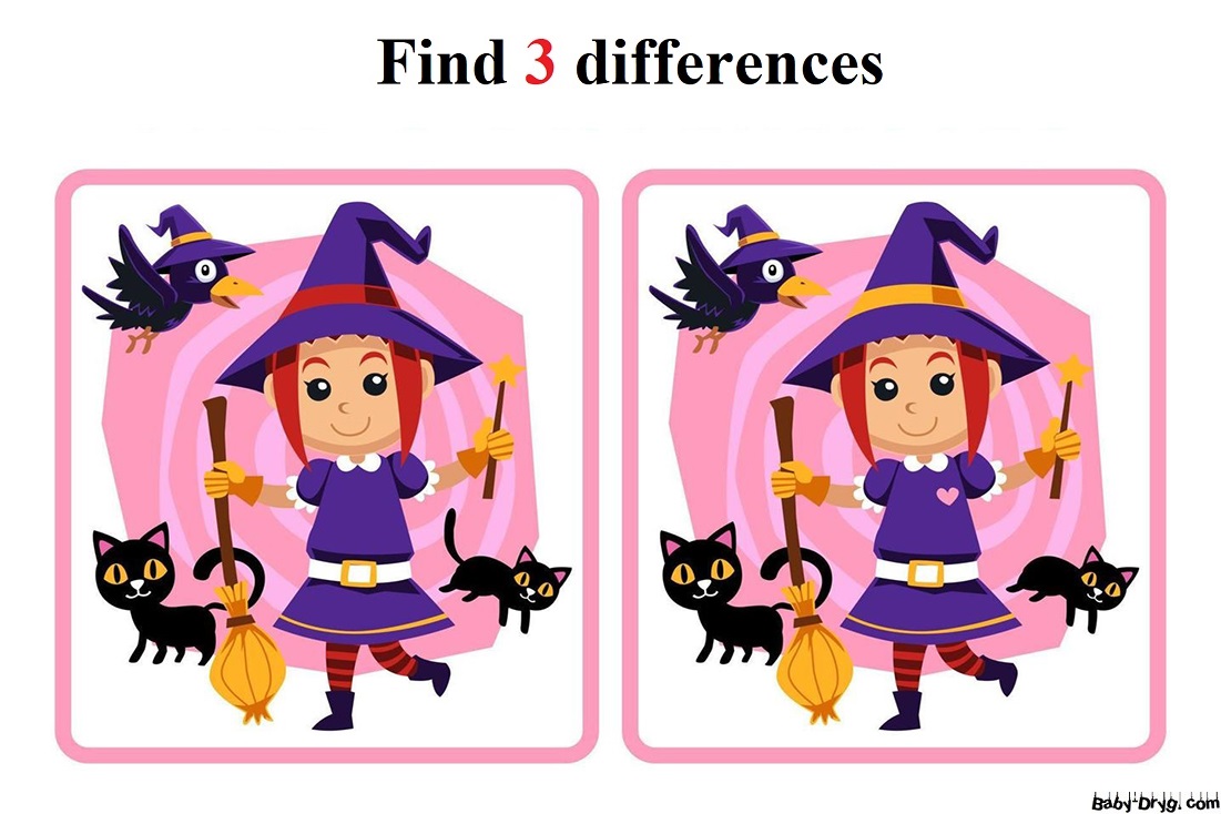 Picture find the differences for children print out | Find 3 differences