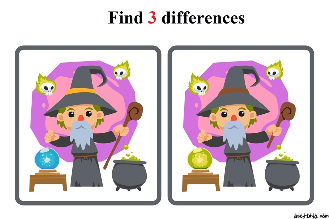 Sorcerer | Find 3 differences for free