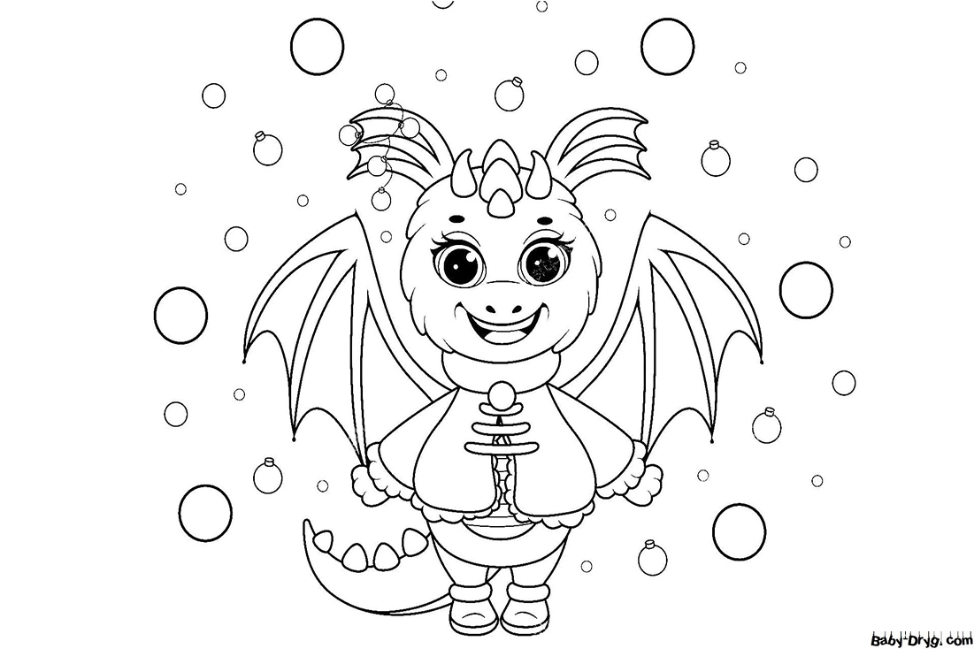 Coloring page Dragon Girl | Coloring New Year's