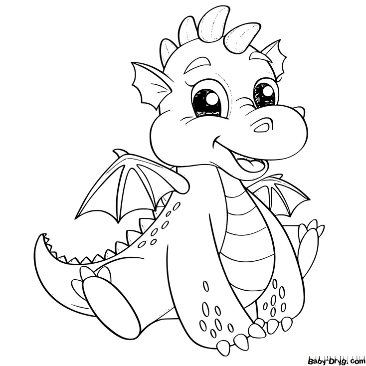 Coloring page Toy Dragon | Coloring New Year's