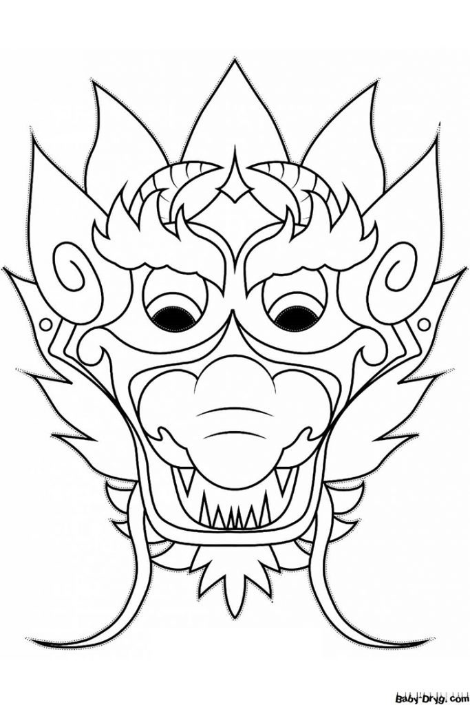 Dragon mask with your own hands | Coloring New Year's