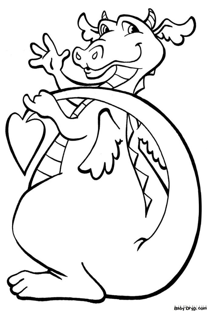 Dragon picture 2024 print out | Coloring New Year's