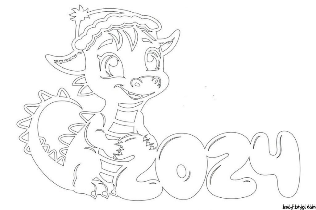 Dragon Template for New Year 2024 | Coloring New Year's