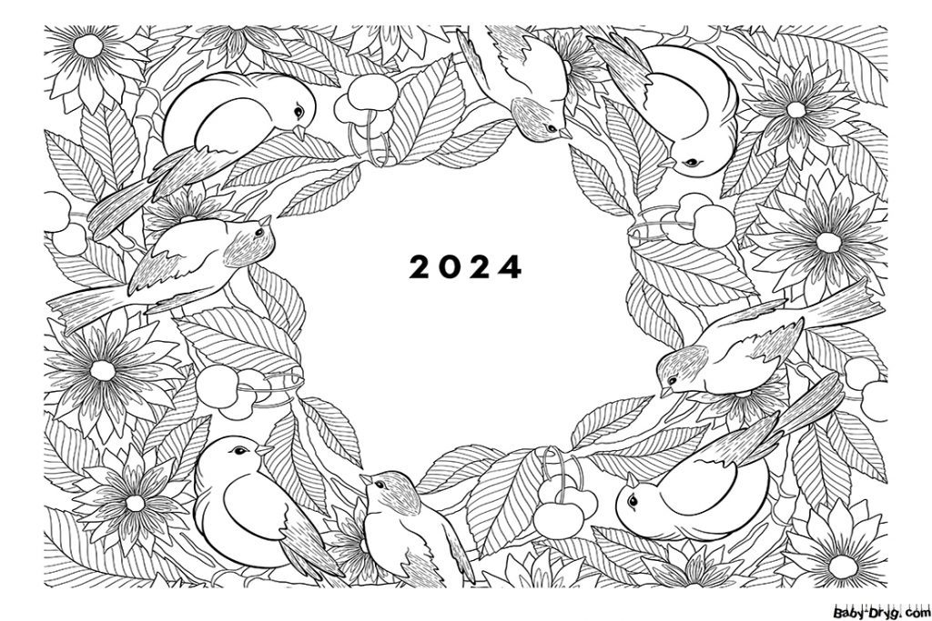 New Year 2024 | Coloring New Year's print out