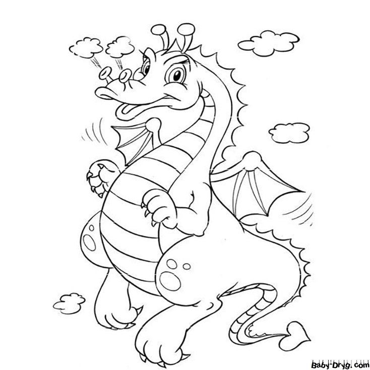 Picture Year of the Dragon 2024 free download | Coloring New Year's