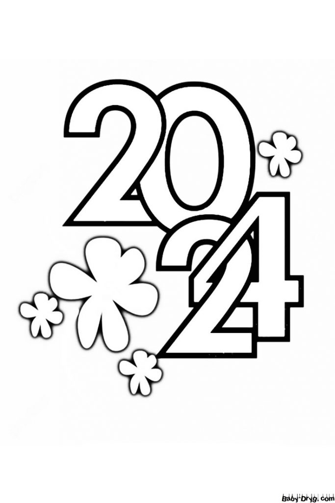 Print Numbers 2024 | Coloring New Year's