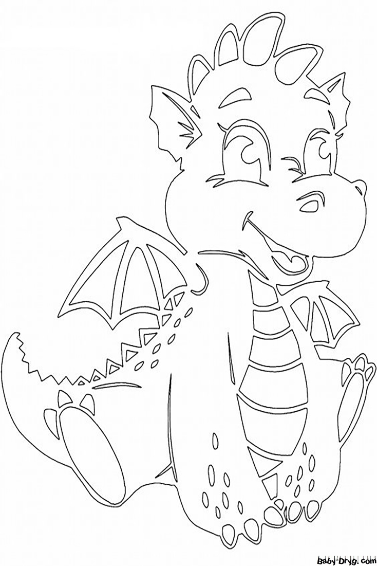 Year of the Dragon 2024 Coloring Page | Coloring New Year's