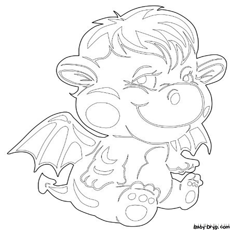 Year of the Dragon 2024 coloring printable | Coloring New Year's