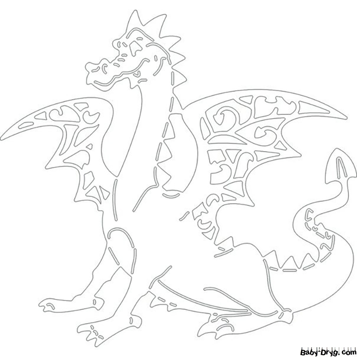 Year of the Dragon 2024 for children's drawing | Coloring New Year's