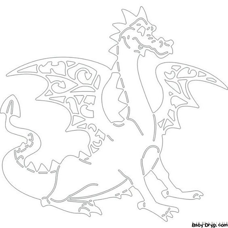 Year of the Dragon 2024 Template | Coloring New Year's