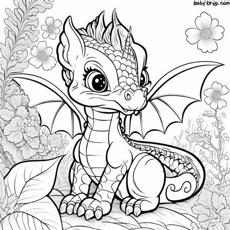 Year of the Dragon cool picture 2024 | Coloring New Year's