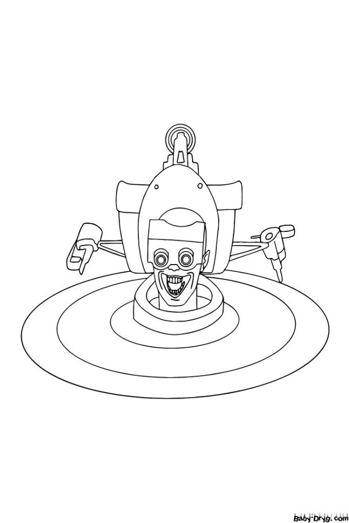Coloring page Flying Skibidi Chainsaw Toilet | Coloring Skibidi Toilet