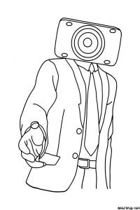 Coloring page Terrifying Titan SpeakerMan | Coloring Skibidi Toilet