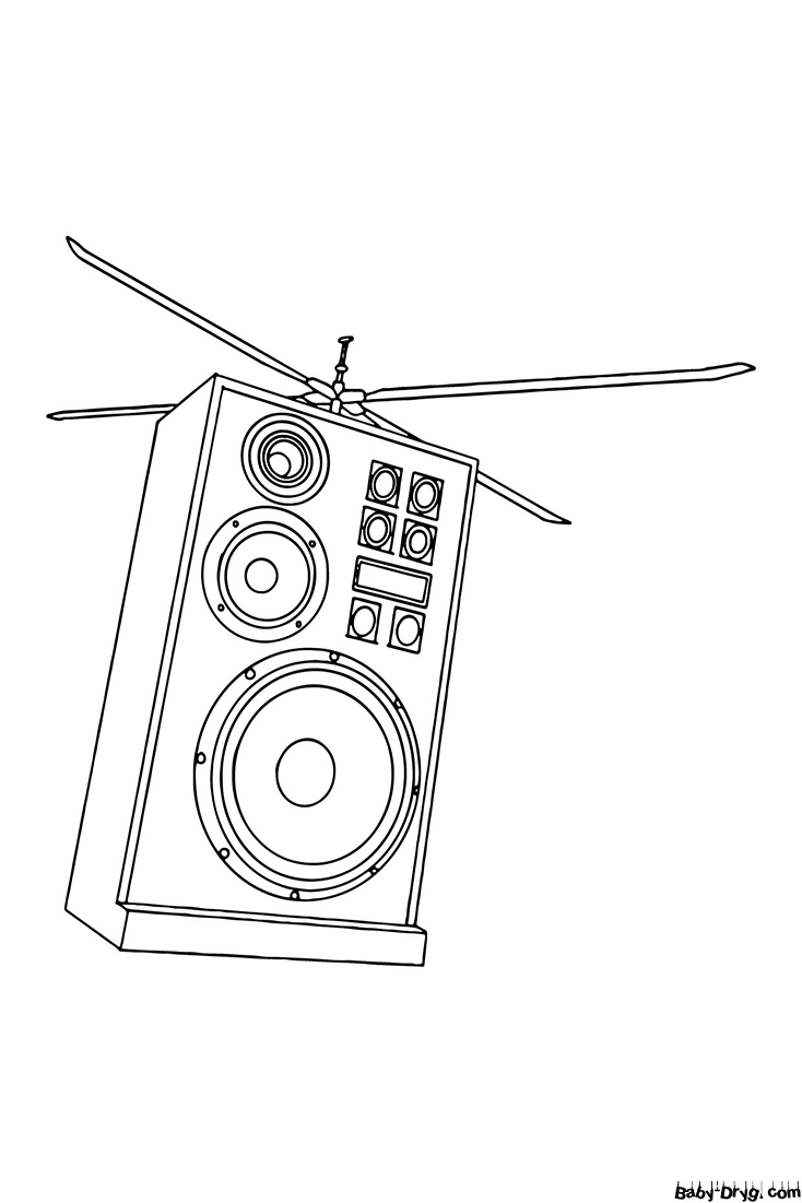 Coloring page Helicopter Column from Skibidi Toilet | Coloring Skibidi Toilet