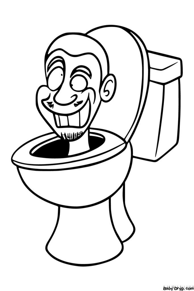 Coloring page Silly Skibidi Toilet | Coloring Skibidi Toilet