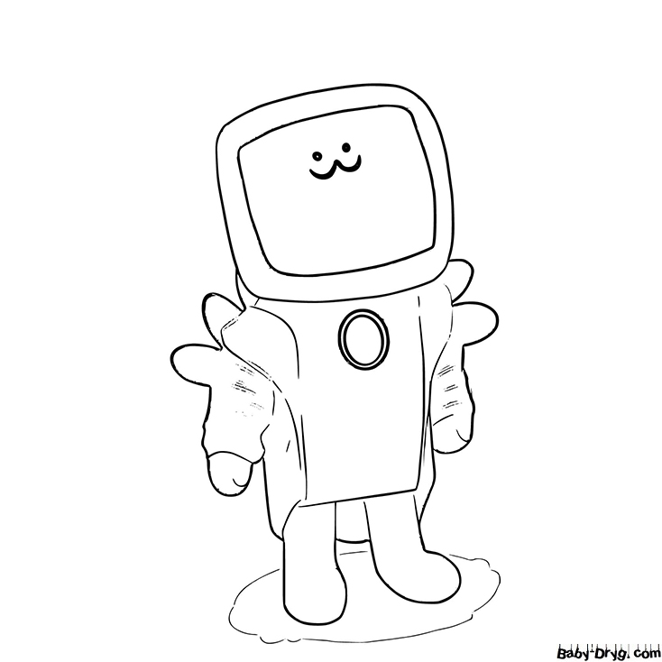 Раскраска Титан ТВ Человек Чиби | Раскраски Скибиди Туалет