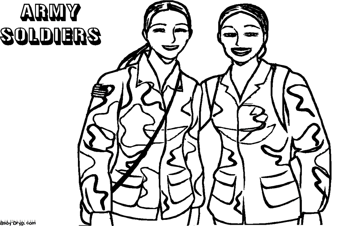 Army Soldiers Coloring Page | Coloring Women's Day