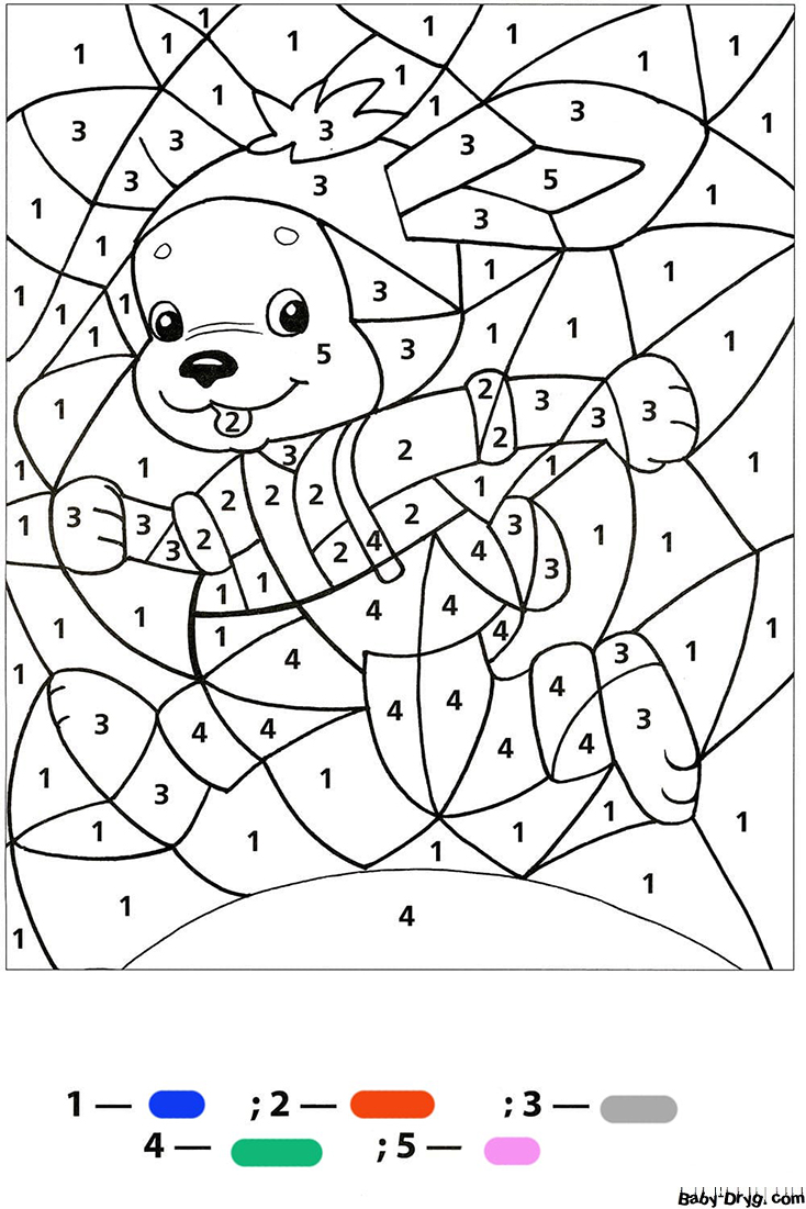Color by number for children 6 years old | Color by Number Coloring Pages