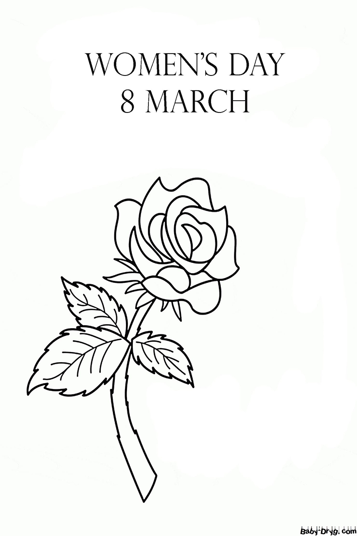 Coloring Page Women’s Day March 8 | Coloring Women's Day