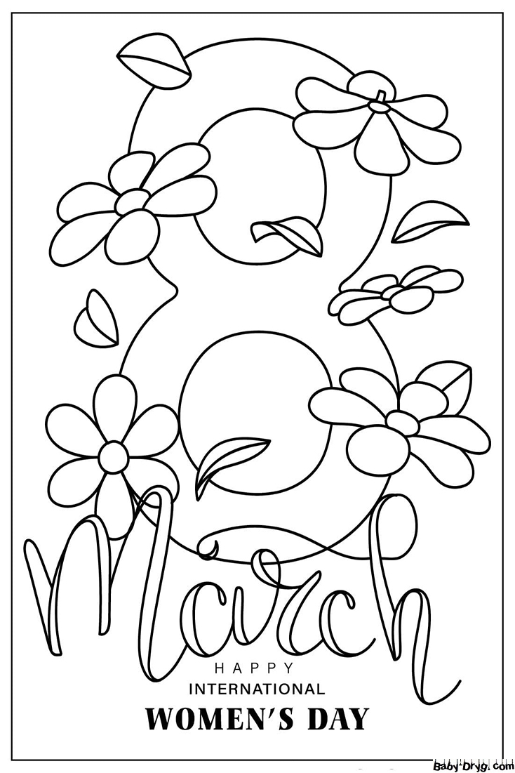 Coloring Page Womens Day Free | Coloring Women's Day