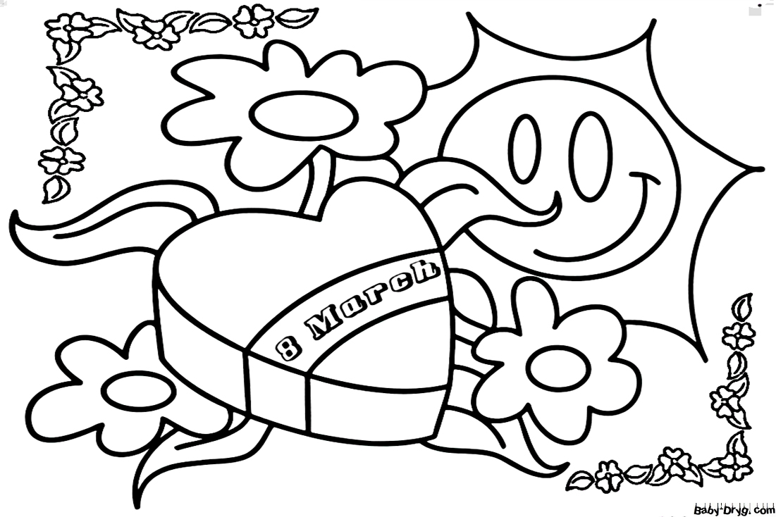 Cute International Women’s Day Coloring Page | Coloring Women's Day