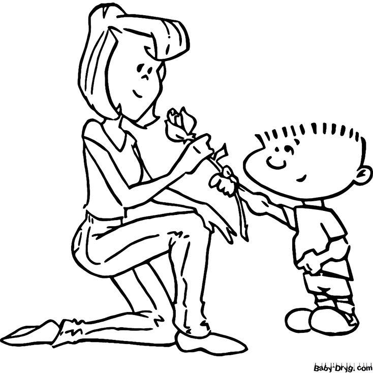 For Mommy Coloring Page | Coloring Women's Day