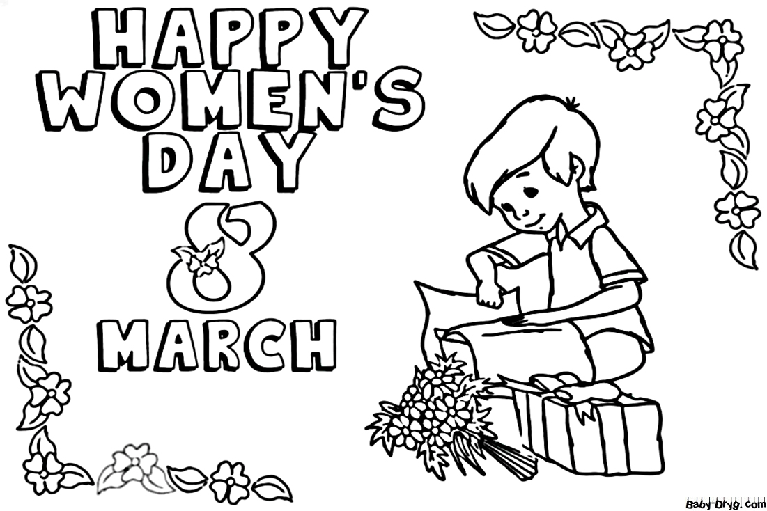 Happy International Women's Day Coloring Page | Coloring Women's Day
