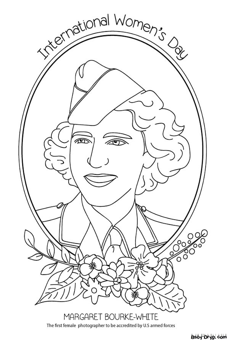Margaret Bourke White Coloring Page | Coloring Women's Day