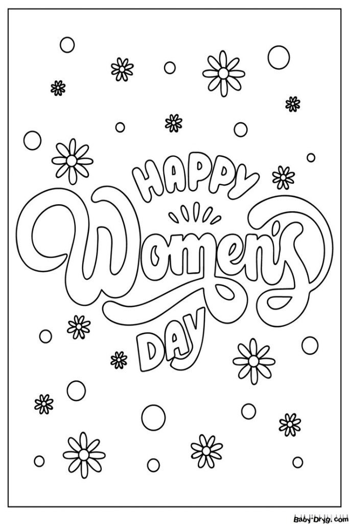 Pictures Womens Day Coloring Page | Coloring Women's Day