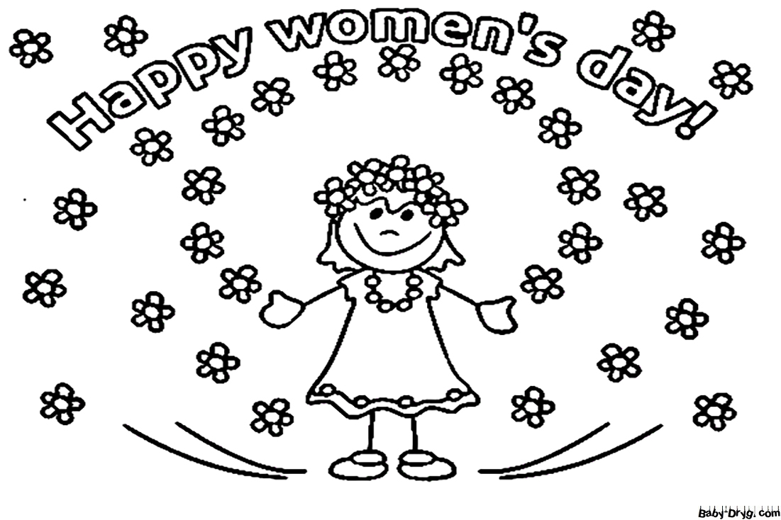 Women's Day Coloring Page | Coloring Women's Day